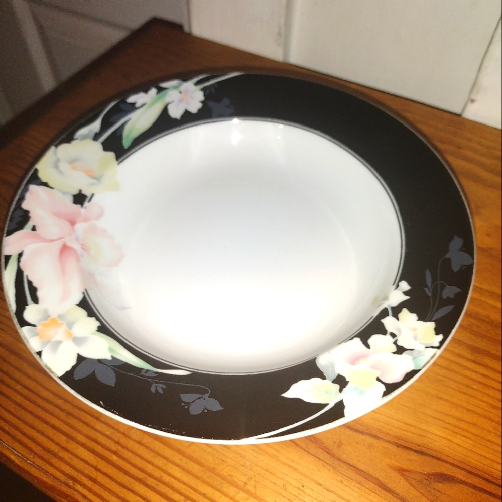 Vintage Home Beautiful Japan Fine China Night Orchid Soup Bowl